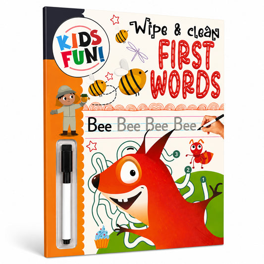 Wipe & Clean First Words - Fun Learning cover with girl