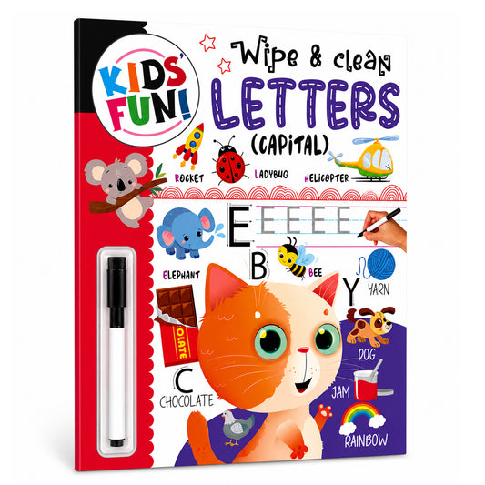 Wipe & Clean Capital Letters - Fun Learning cover with girl
