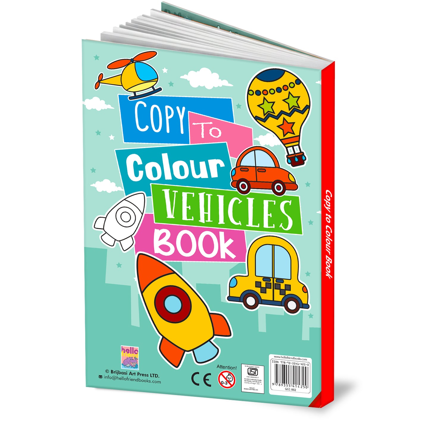 Copy to Colour – Vehicles Book | Learn & Color Cars, Trucks, and More | Copy & Color Activity Book for Kids