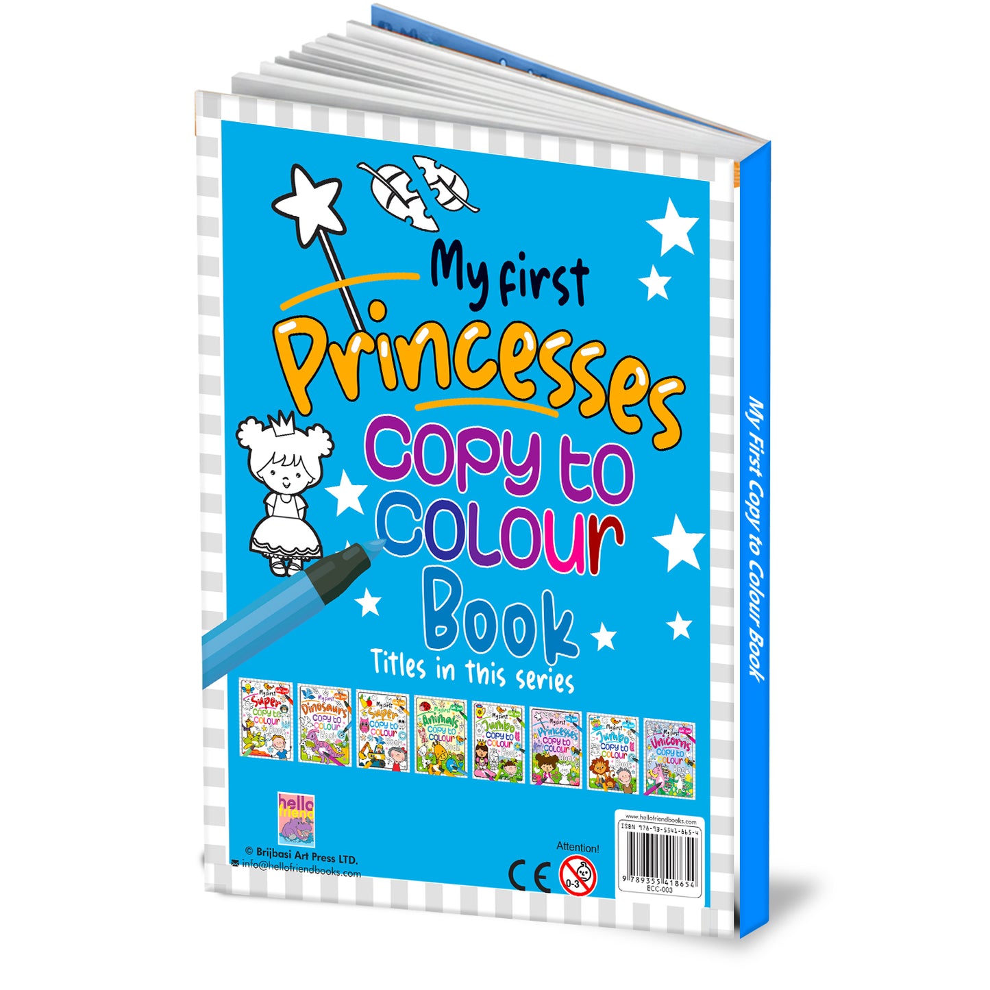 My First Princess – Copy to Colour Book | Copy & Color Princess Activity Book for Kids | Early Learning Coloring Book