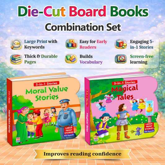 Moral Value Stories + Magical Tales | 2-Book Story Combo for Kids 3+