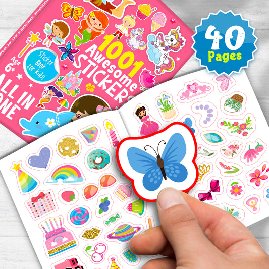 1001 Awesome Stickers All-in-One - Dimension 14.5x20.5cm