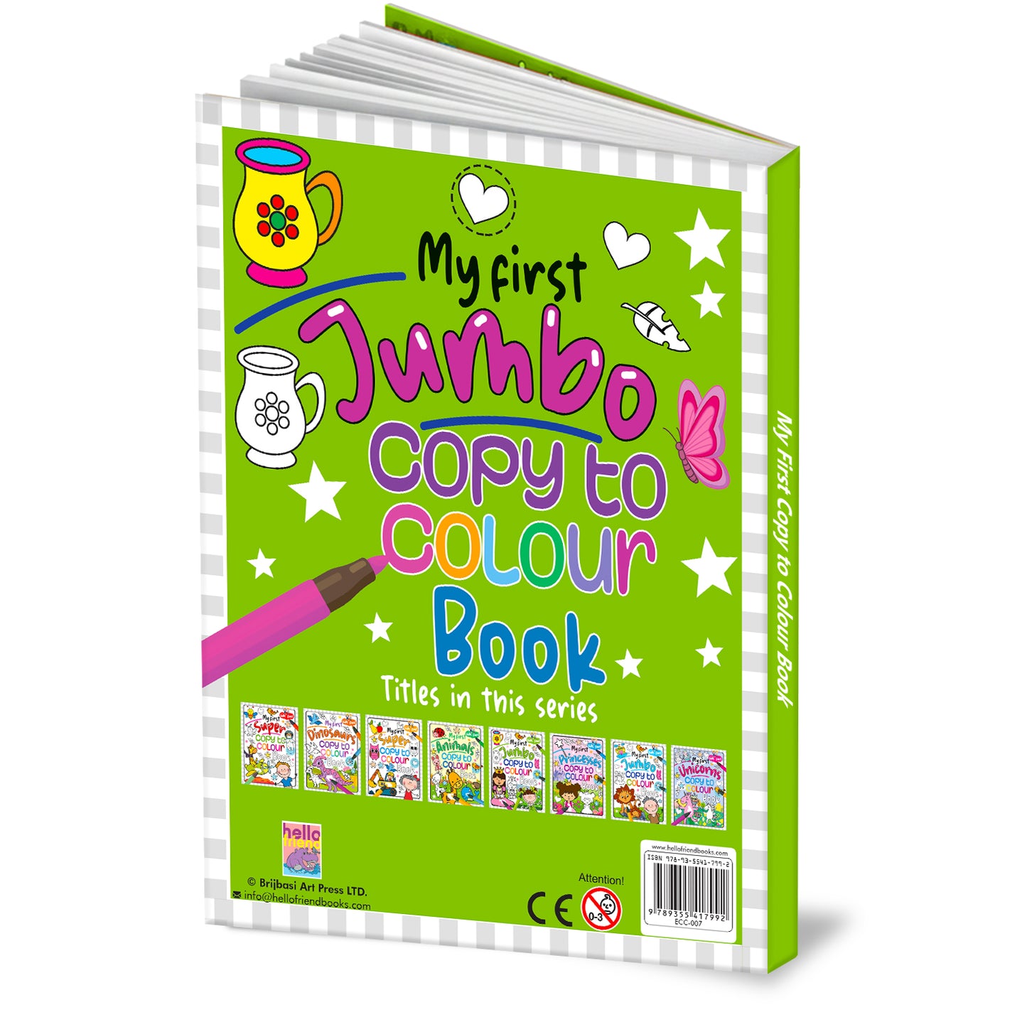 My First Jumbo – Copy to Colour Book | Jumbo Copy & Color Activity Book for Kids | Early Learning Coloring Book