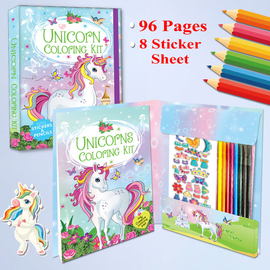 Unicorn Colouring Kit | Unicorn Coloring & Creative Activity Kit for Kids | Magical Art & Learning Kit