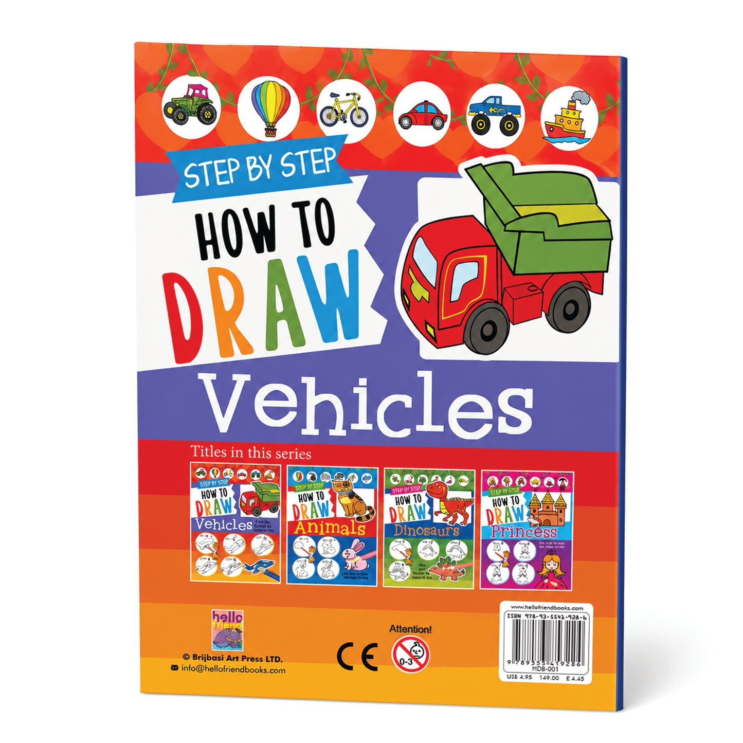 How to Draw Vehicles Book | Step-by-Step Drawing Book for Kids | Vehicle Activity Book