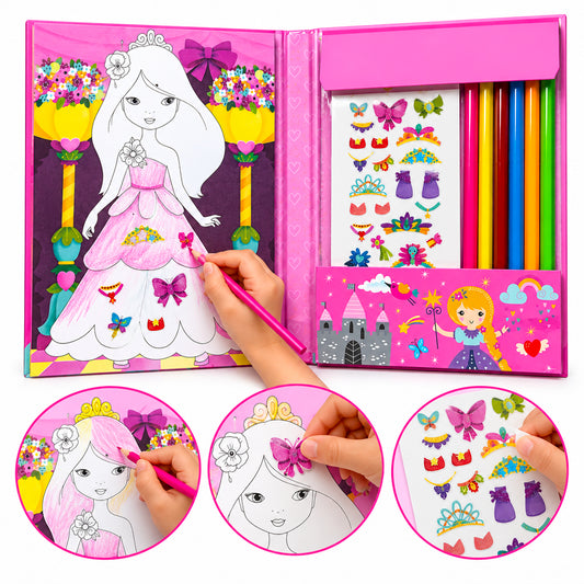 Princess Colouring Kit | Princess Coloring & Creative Activity Kit for Kids | Magical Art & Learning Kit