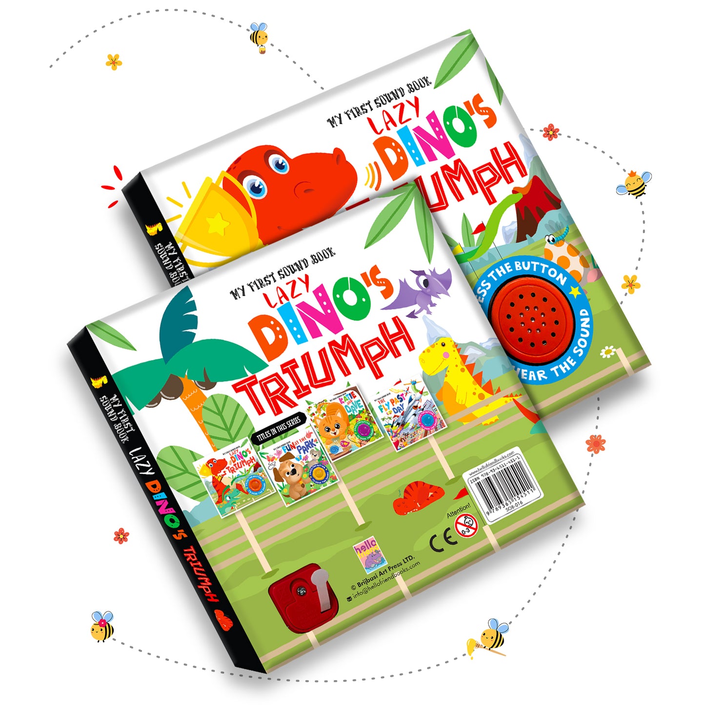 Lazy Dinosaur Trump Sound Book | Single Sound Board Book for Kids