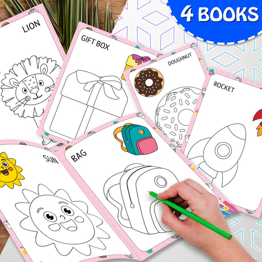 My Favourite Colours 4 Books Set | Activity & Colouring Book Collection for Kids