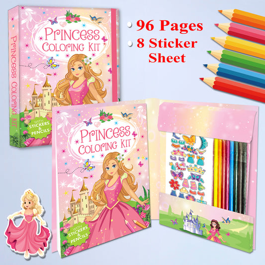 Princess Colouring Kit | Princess Coloring & Creative Activity Kit for Kids | Magical Art & Learning Kit
