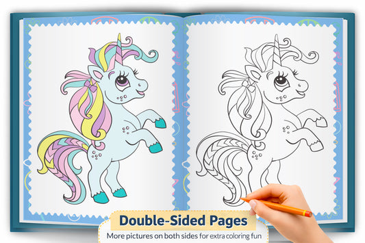 My First Unicorns – Copy to Colour Book | Copy & Color Unicorn Activity Book for Kids | Early Learning Coloring Book