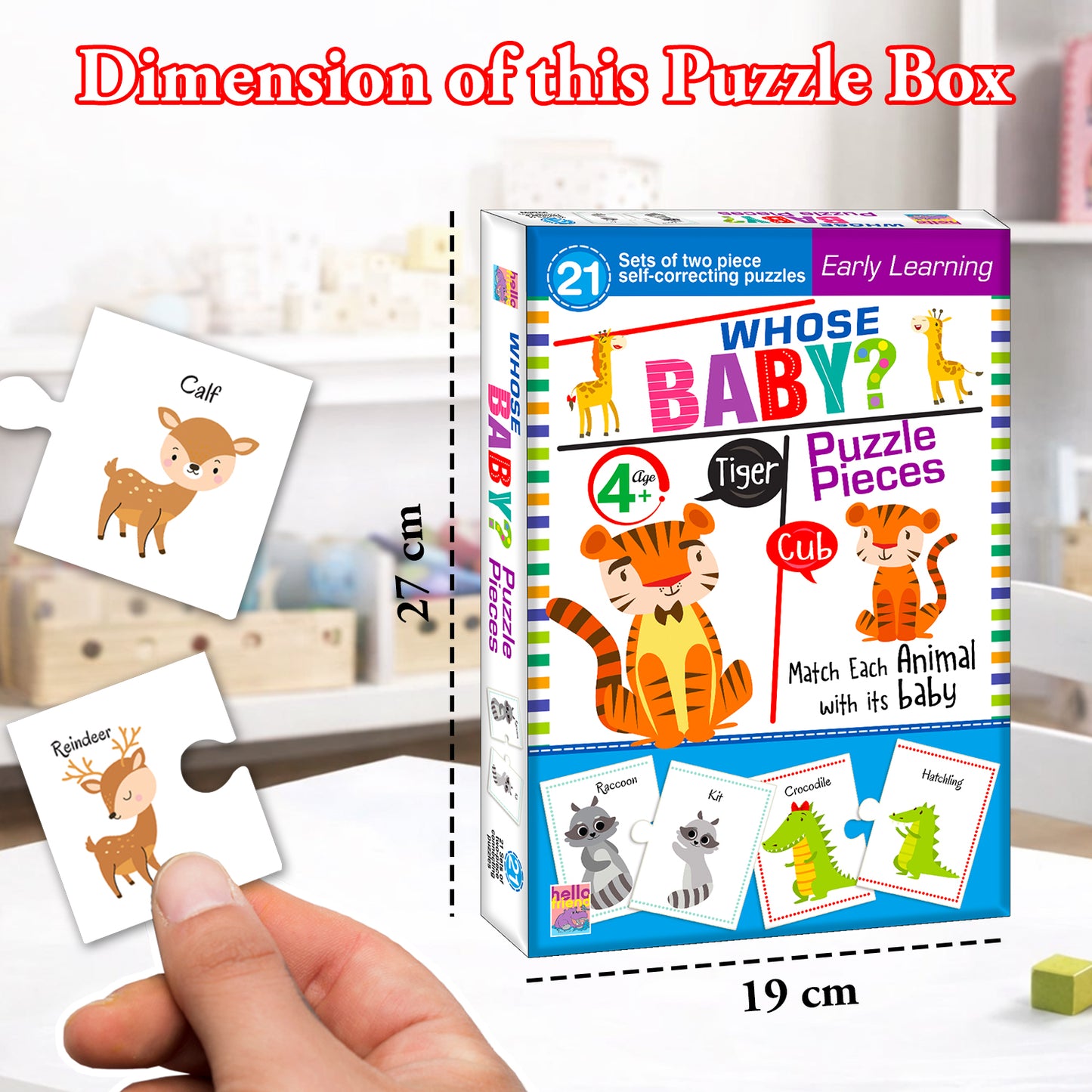 Whose Baby Jigsaw Puzzle | 2-Piece Matching Puzzle Set for Kids 4+