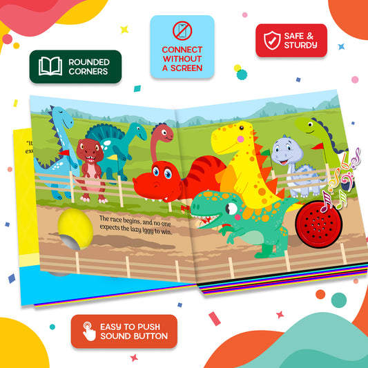 Lazy Dinosaur Trump Sound Book | Single Sound Board Book for Kids