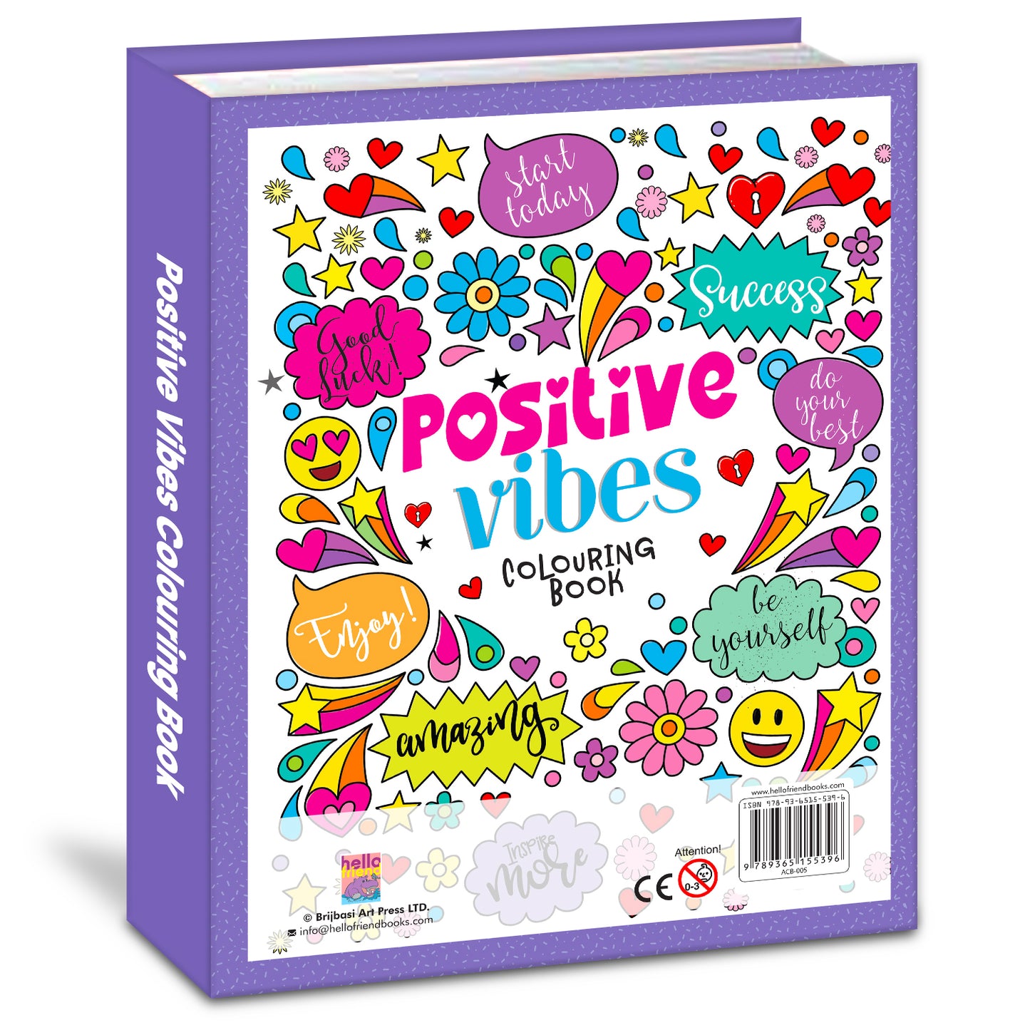 Positive Vibes Motivation Creative Coloring Book for Calmness and Stress Relief