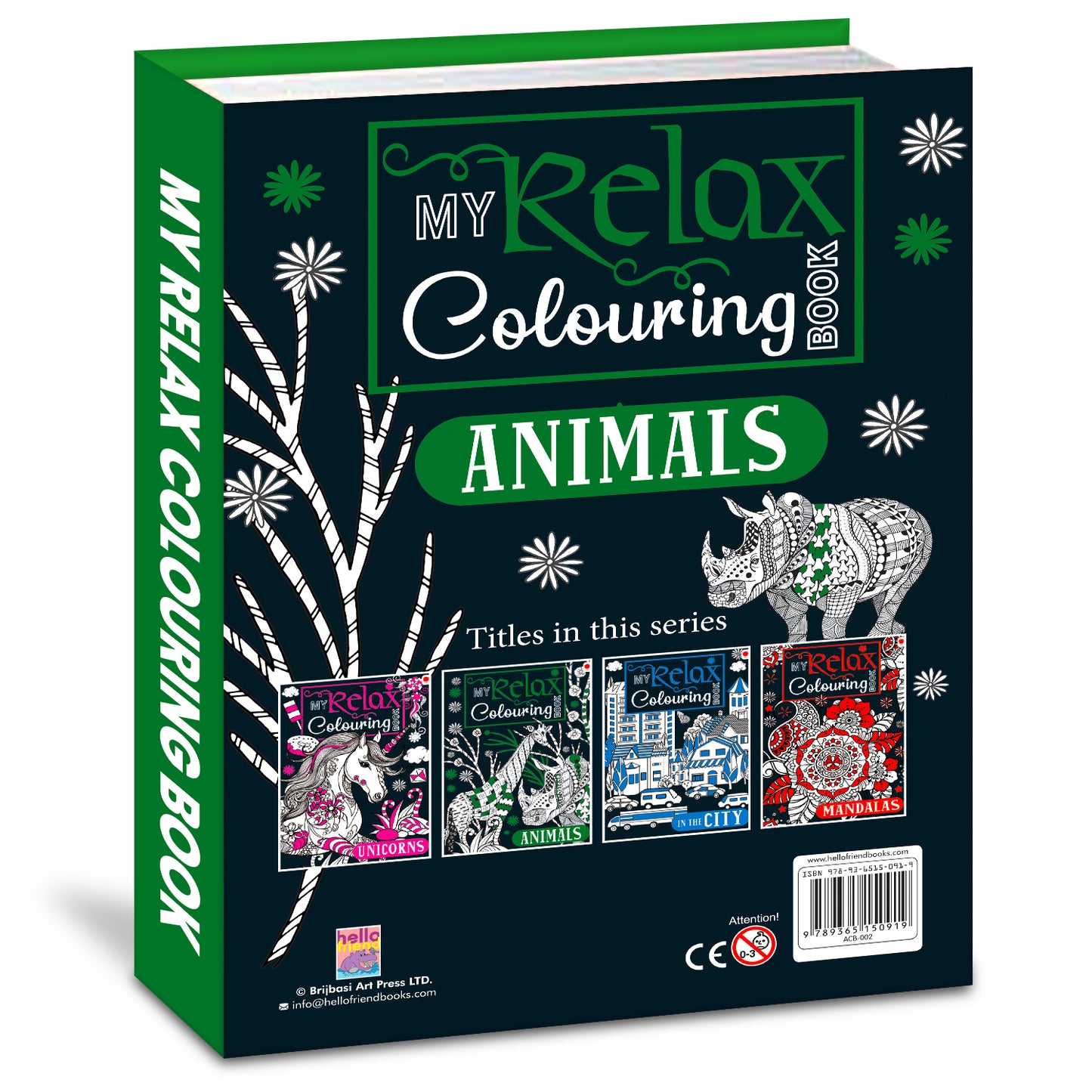 My Relax Colouring Book – Animals | Stress Relief Coloring Book for Kids | Animal-Themed Creative Activity Book
