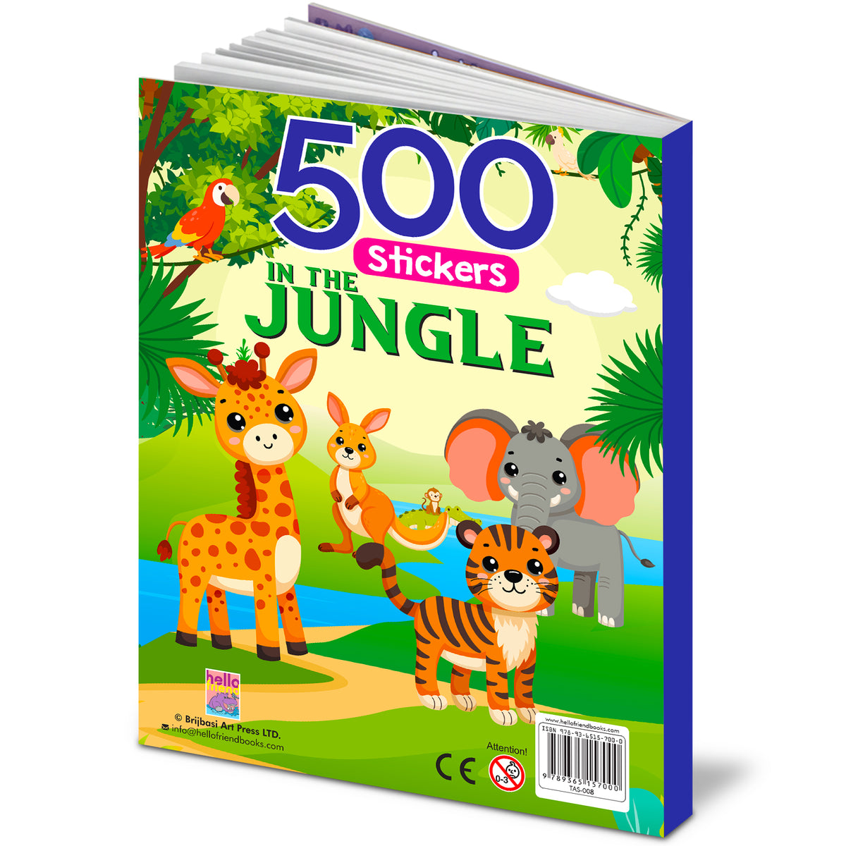 500 Jungle Stickers Book | Mega Sticker Activity Book for Kids | Creative Play & Fun Learning