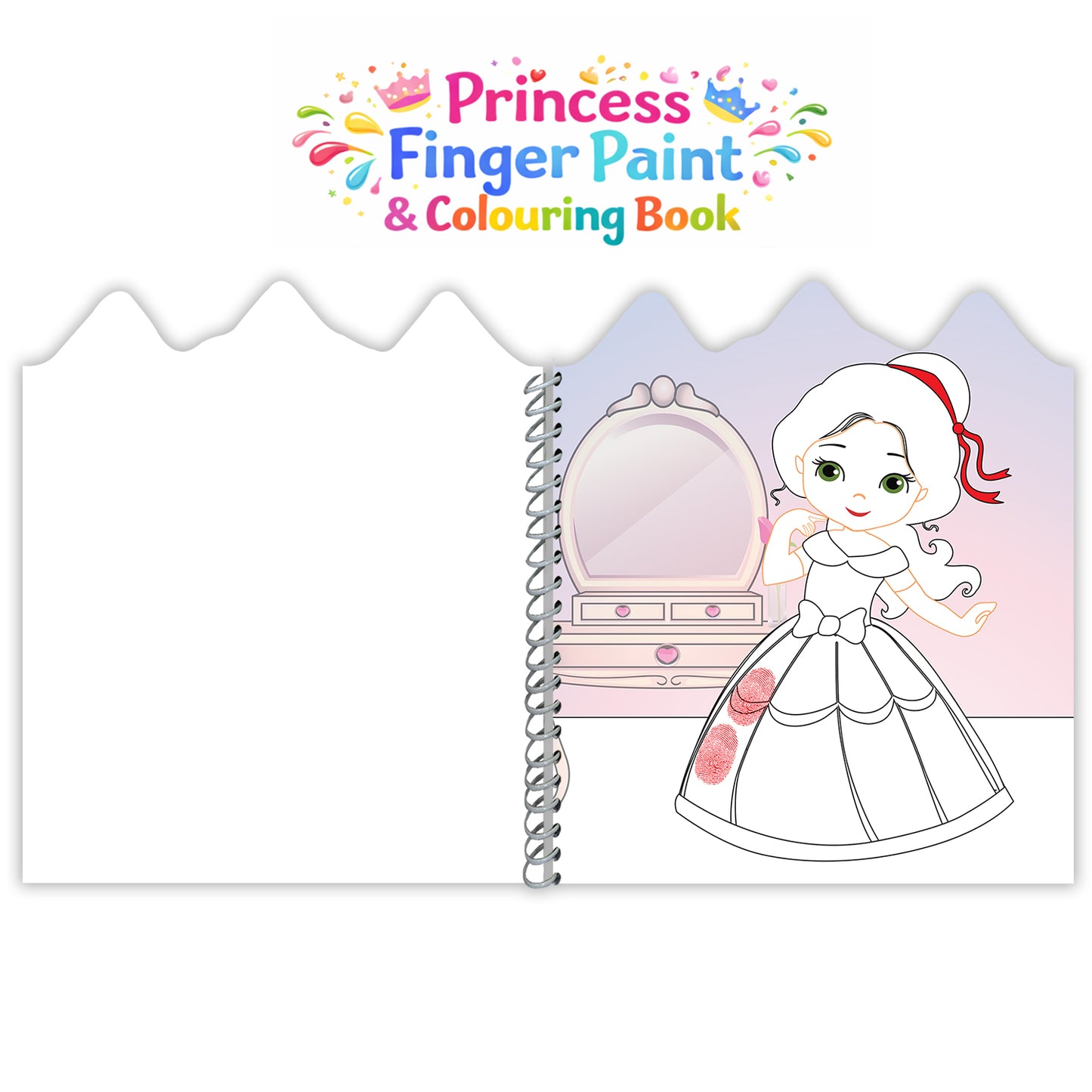 Princess Finger Painting & Colouring Fun