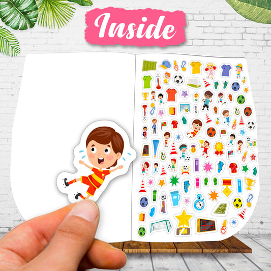 Boy Football Fun | Colouring & Sticker Activity Book for Kids