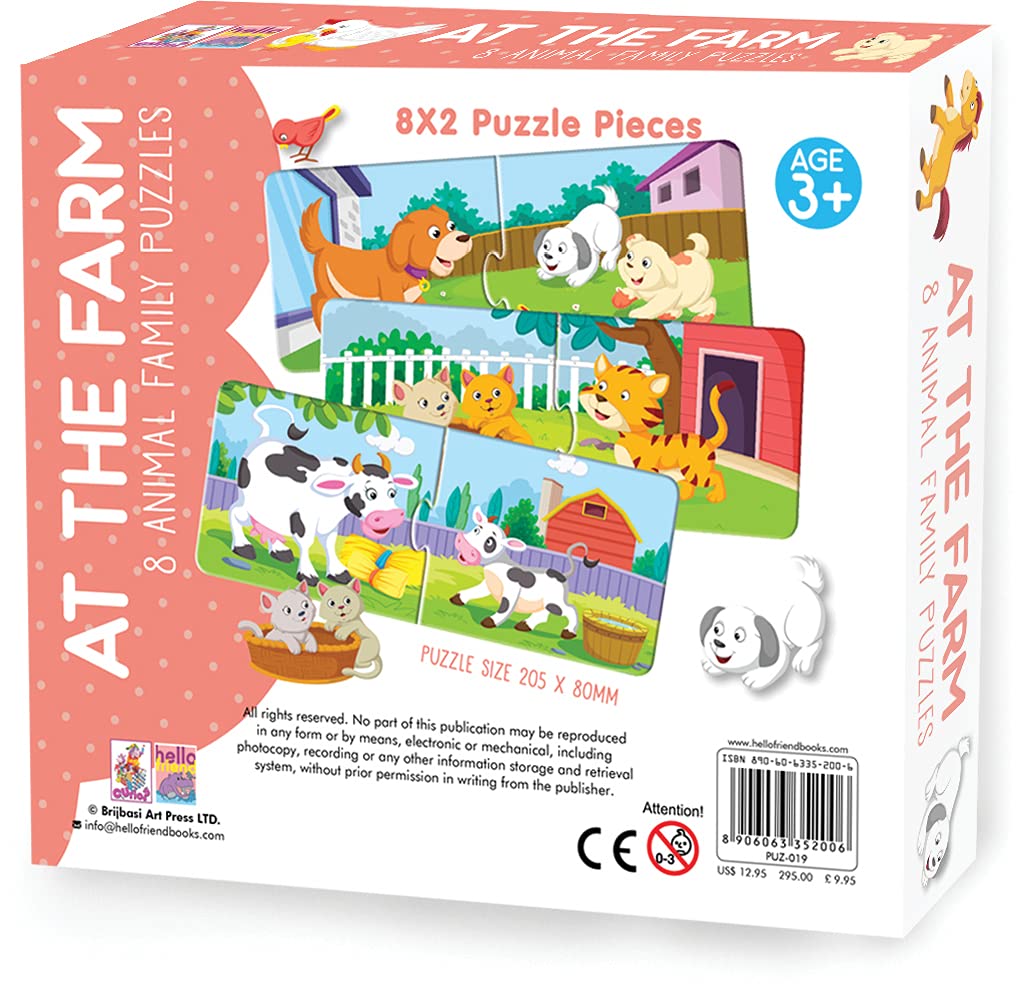 At The Farm & Animal Jigsaw Puzzle Box | Beginner Puzzle for Kids 3+