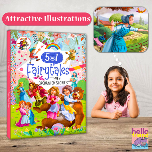 5 in 1 Fairytales Ever Enchanted Stories Book 2 | Illustrated Fairy Tale Collection for Kids