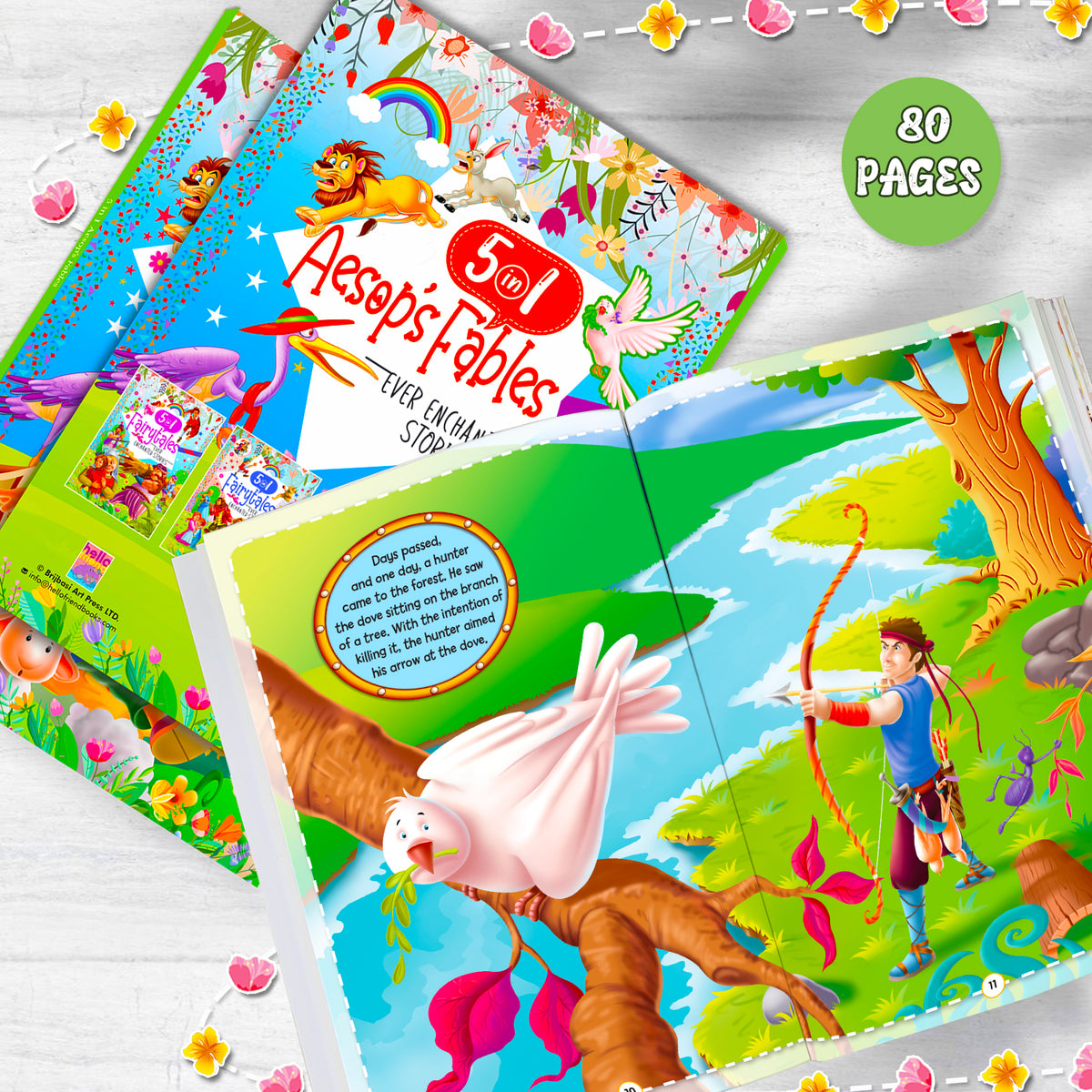 Aesop’s Fables 5-in-1 Stories | Ever Enchanted Stories – 2-Book Combo for Kids
