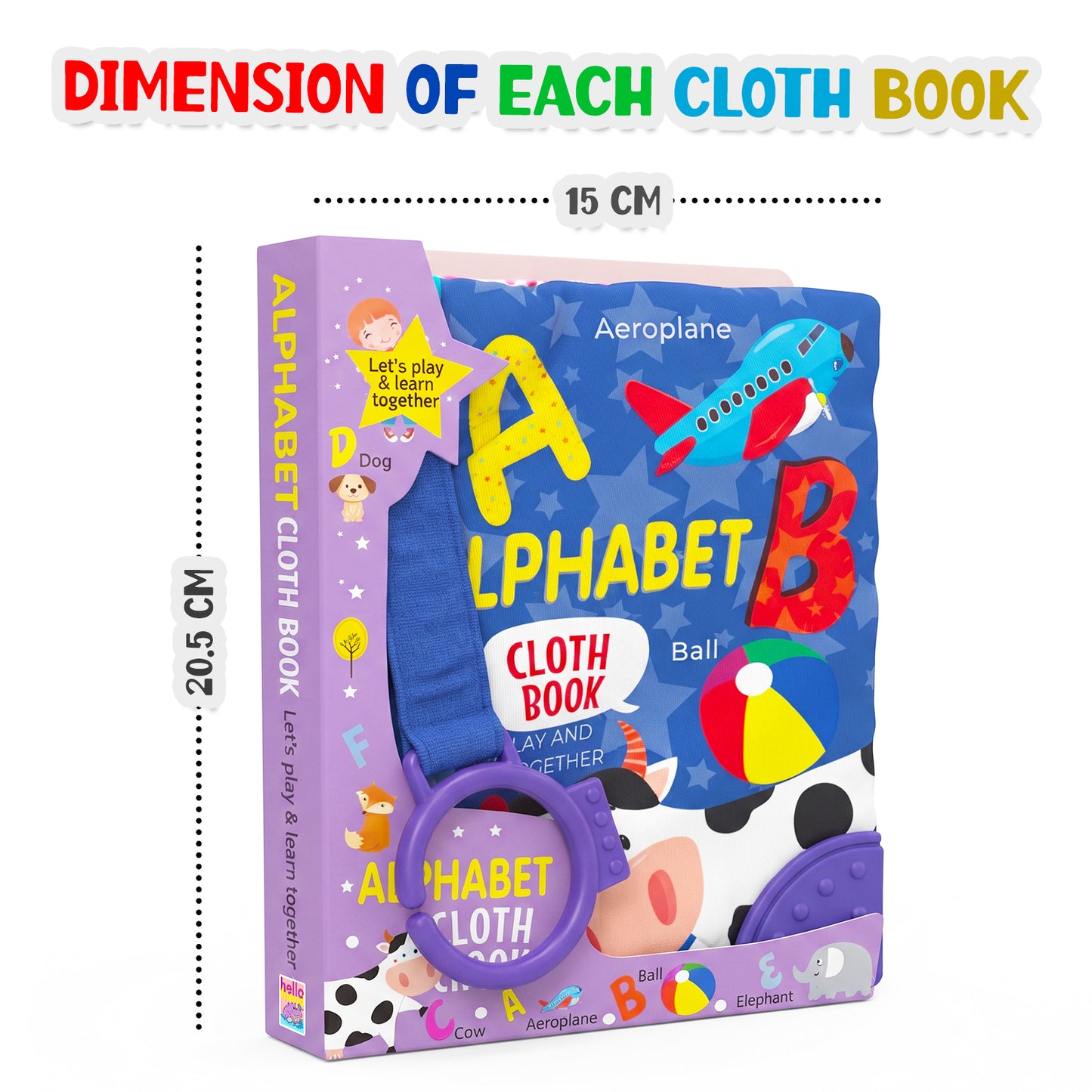 Fun With Alphabets Cloth Book - Dimensions