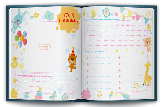 My Baby Book: Baby’s First Memories & Milestones Keepsake Record Book