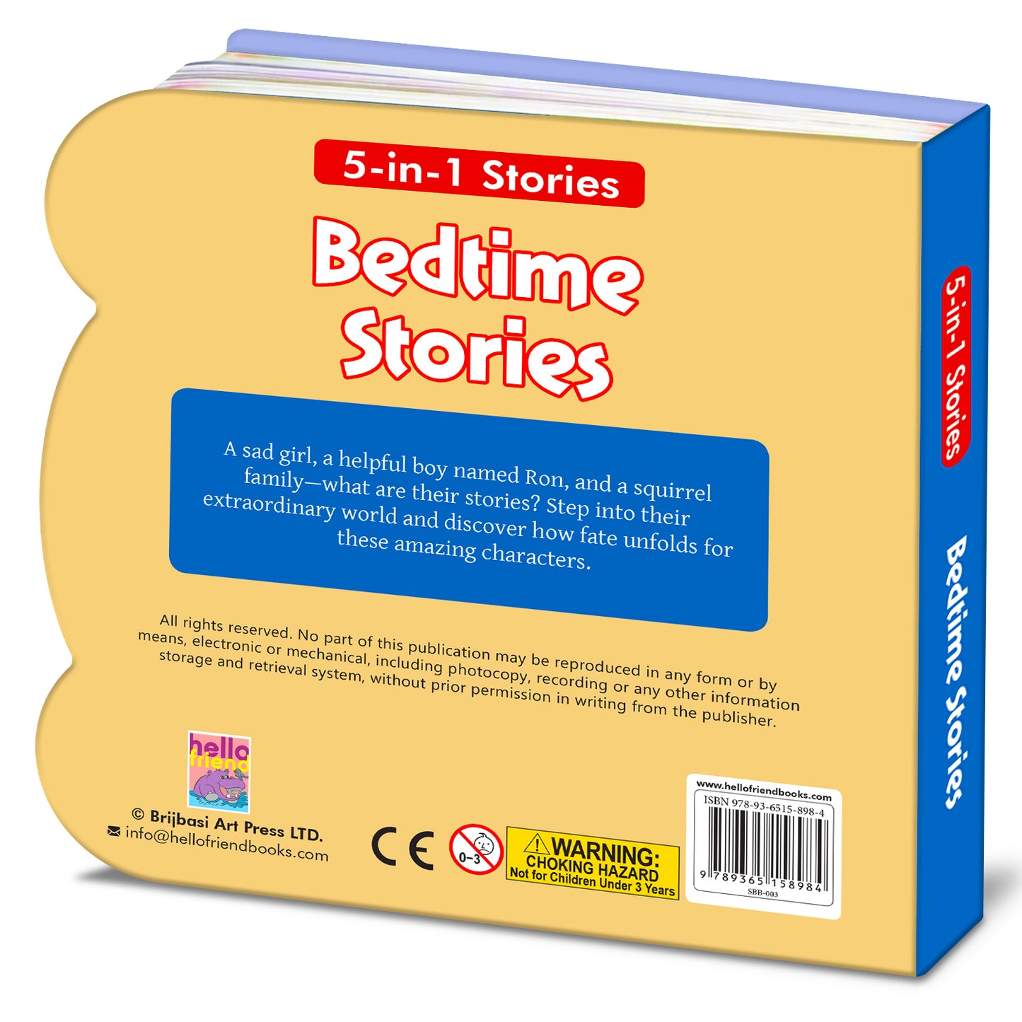 5-in-1 Bedtime Stories - Back cover with blurb and ISBN