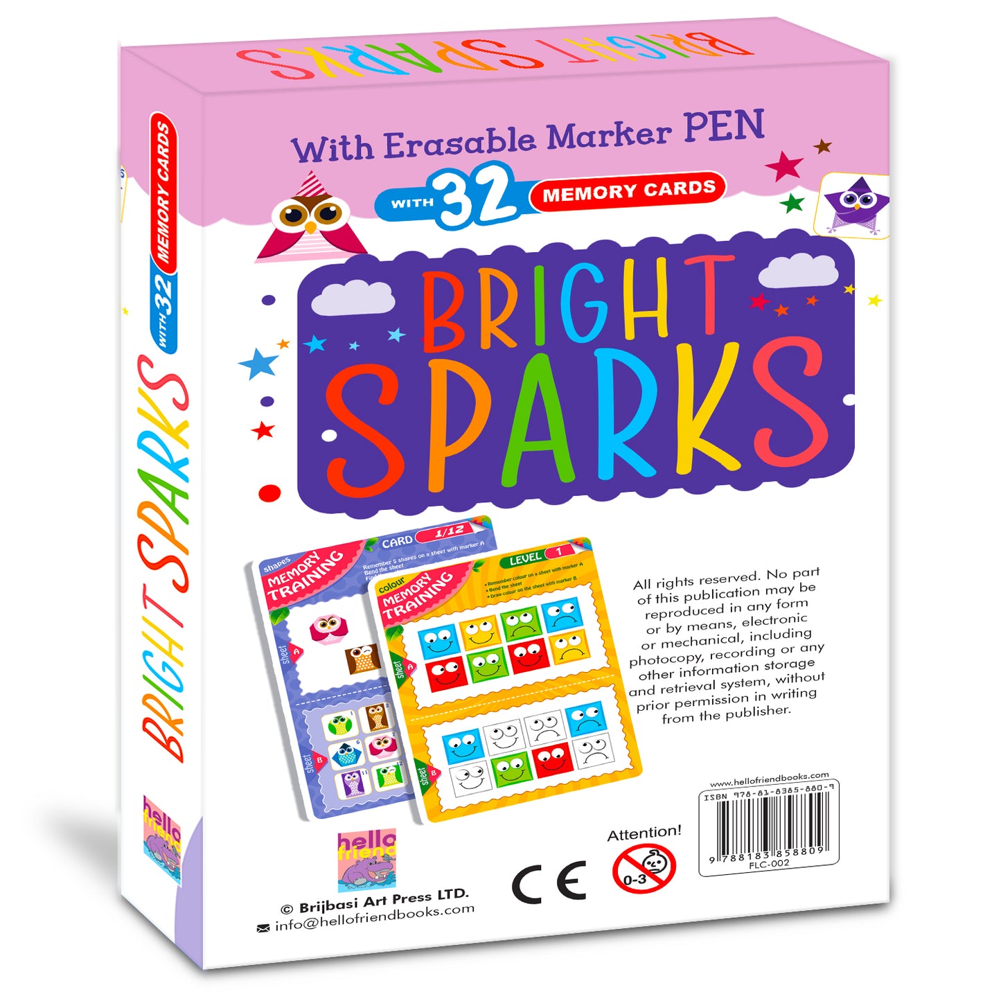 Bright Sparks Memory Cards | Educational Memory Flash Cards for Kids | Early Learning Card Set
