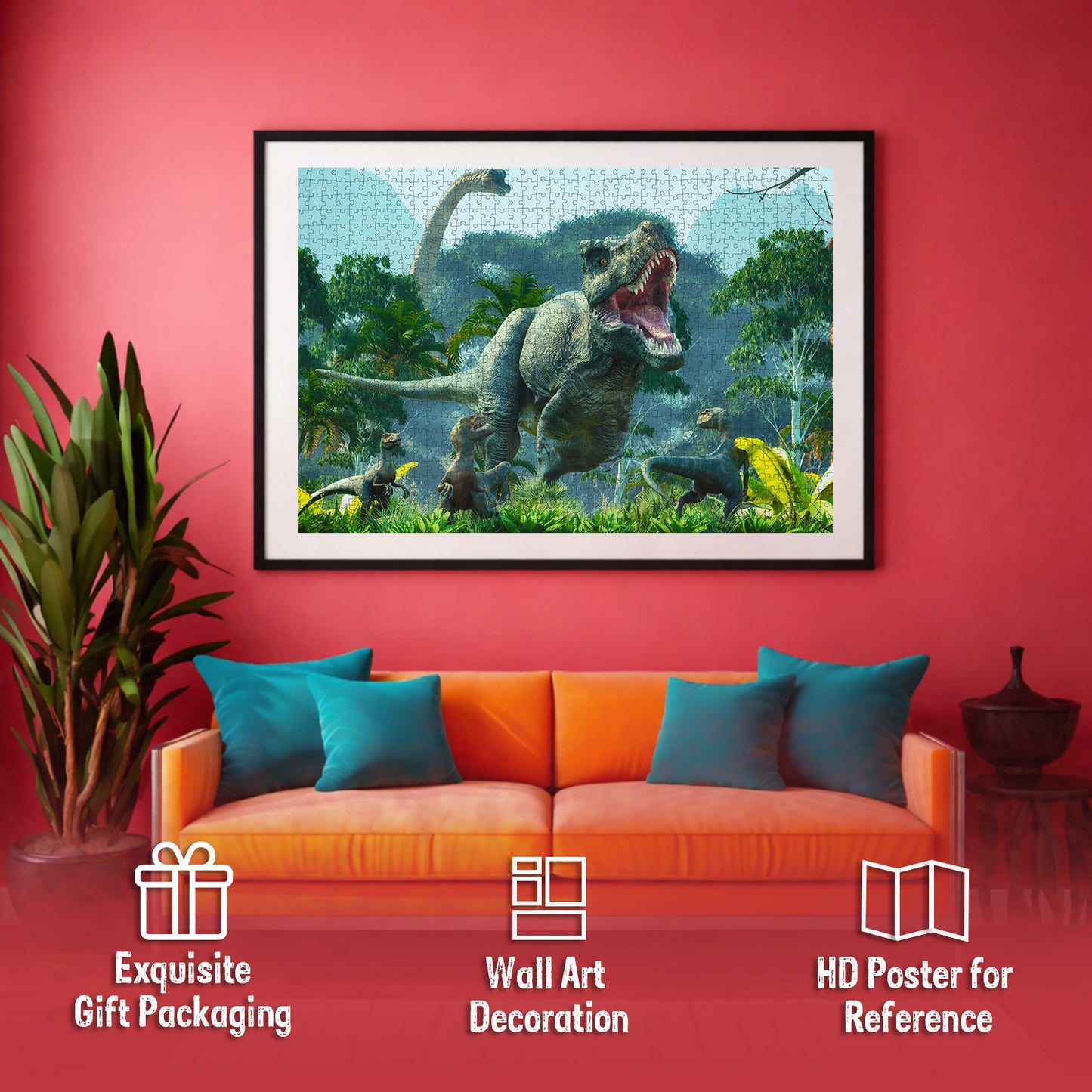 Dinosaurs Jigsaw Puzzle - Box dimensions 37x27cm