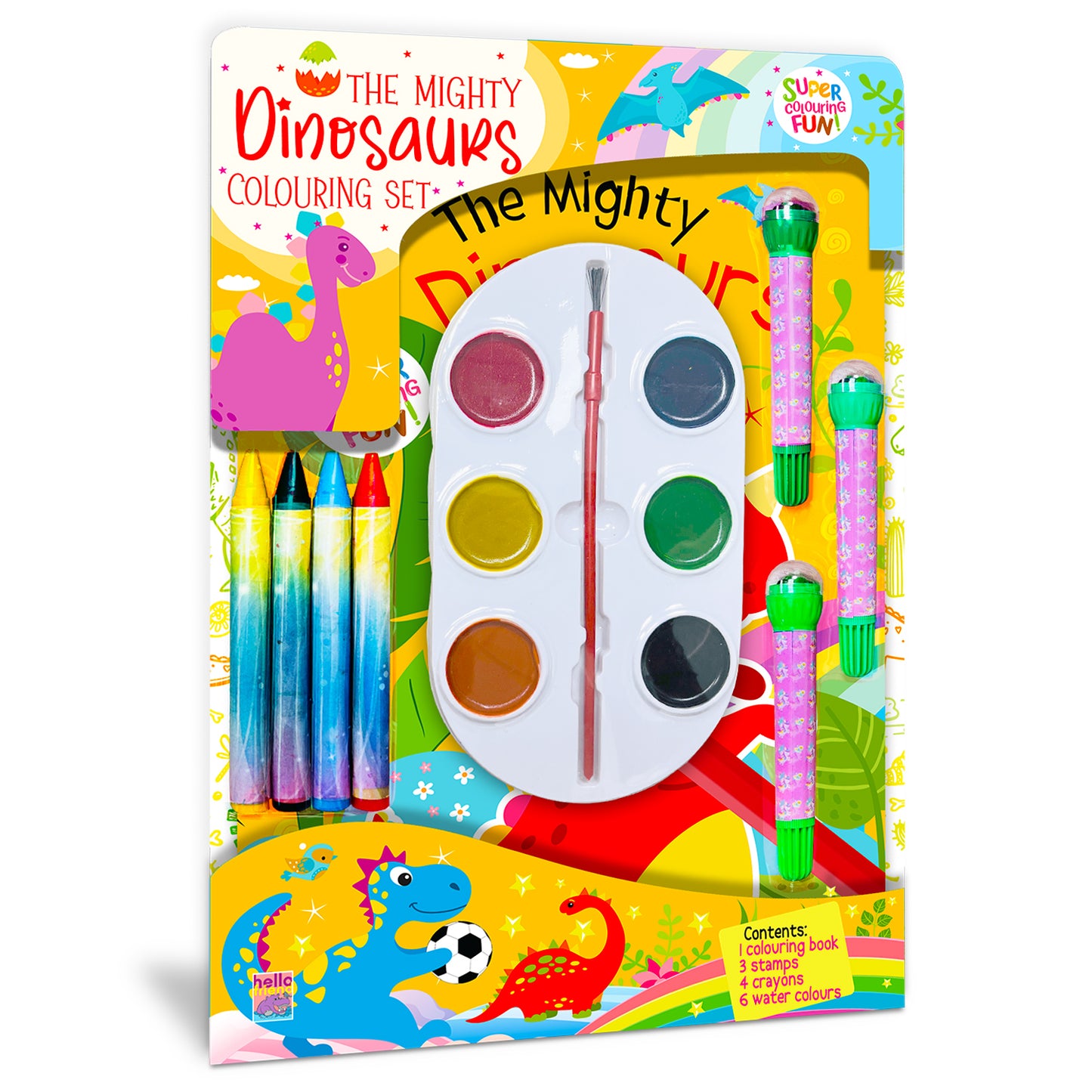 The mighty dinosaur colouring set