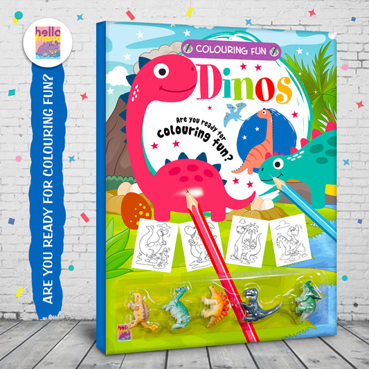 Colouring Fun Dinos - Coloring Activity Book for Creative Kids