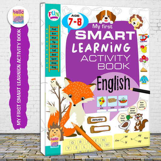My First Smart Learning Activity Book – English 5 (Age 7+) | Advanced English Activity Workbook for Kids