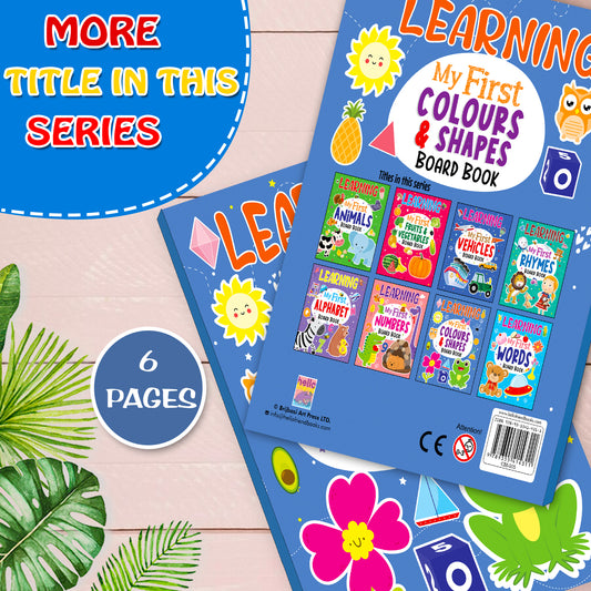 Learning My First Colours & Shapes | Illustrated Board Book for Kids