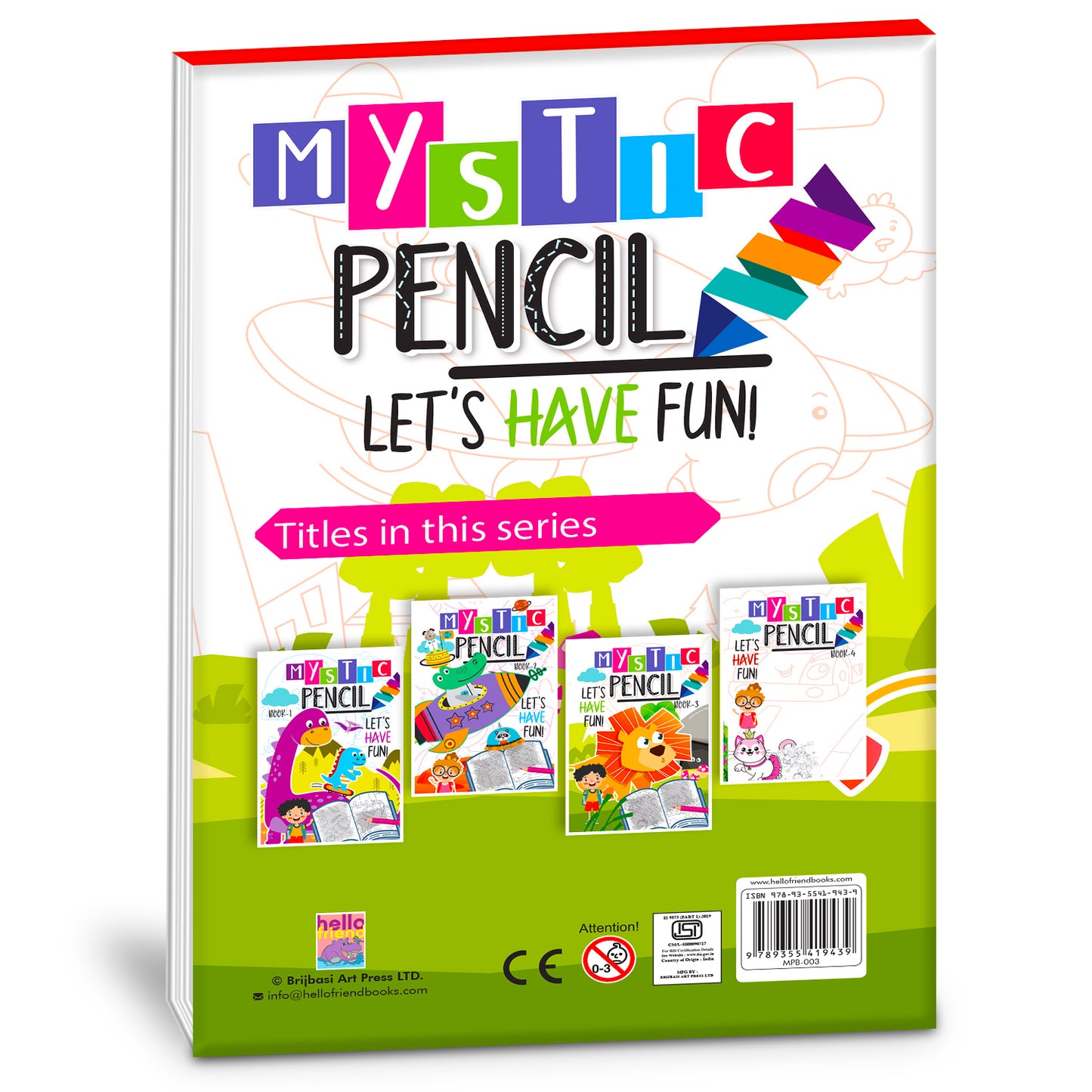 Let's Have Fun Mystic Pencil Book – 3 | Reusable Magic Water Coloring Activity Book for Kids