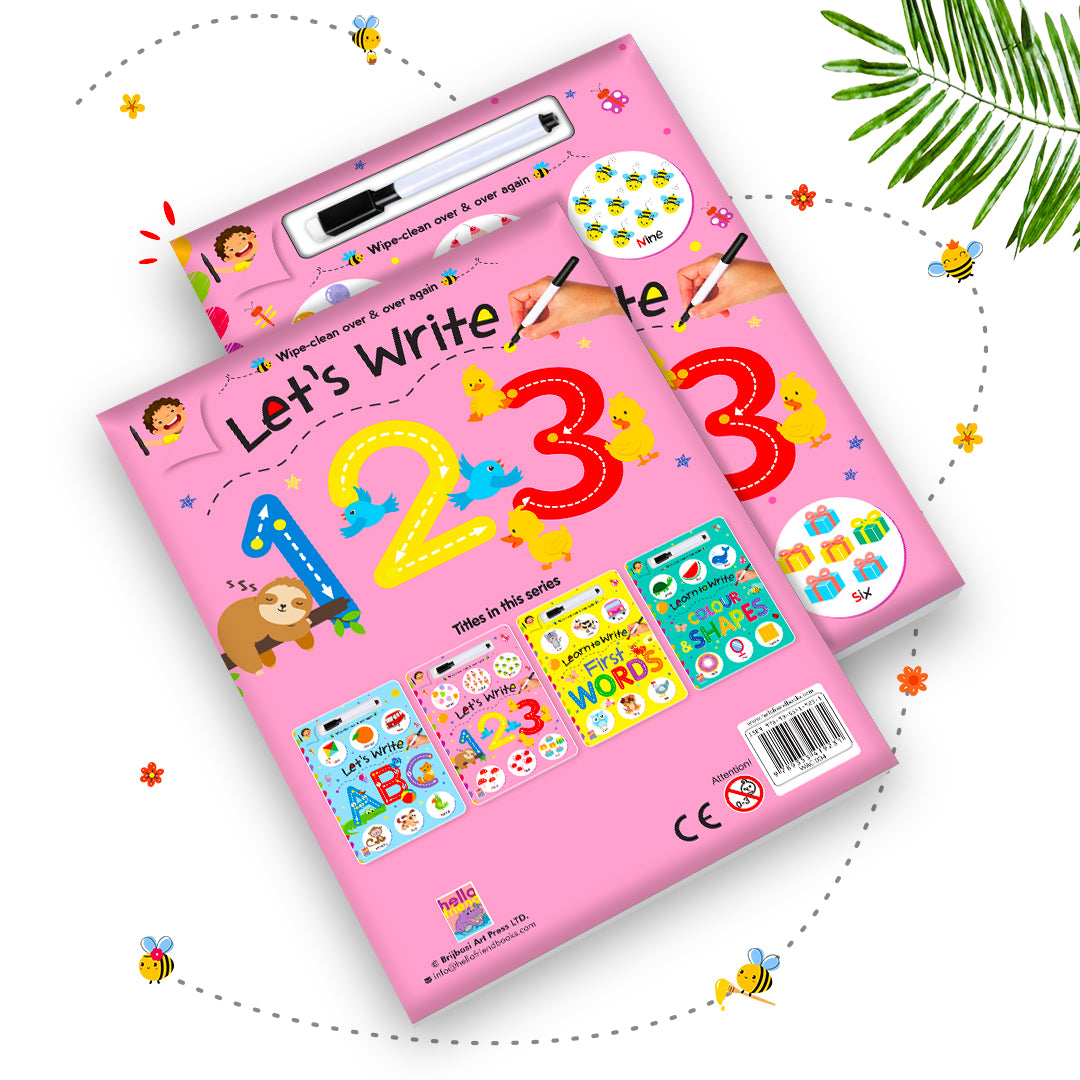 Learn to Write 123 | Wipe & Clean Number Writing Book for Kids | Reusable Early Learning Activity Book