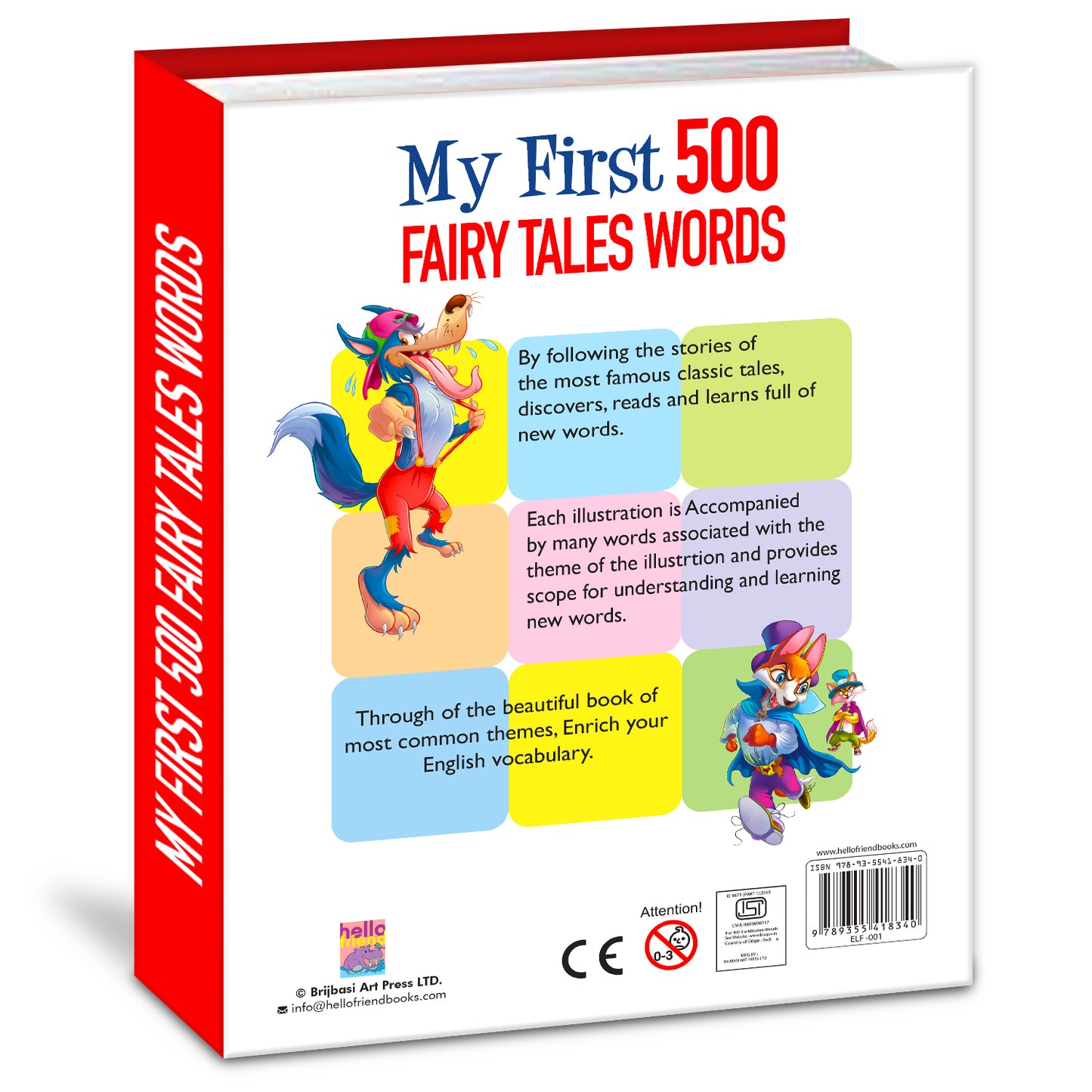My First 500 Fairy Tales Words | Picture Knowledge Book for Kids | Early Learning Vocabulary Book
