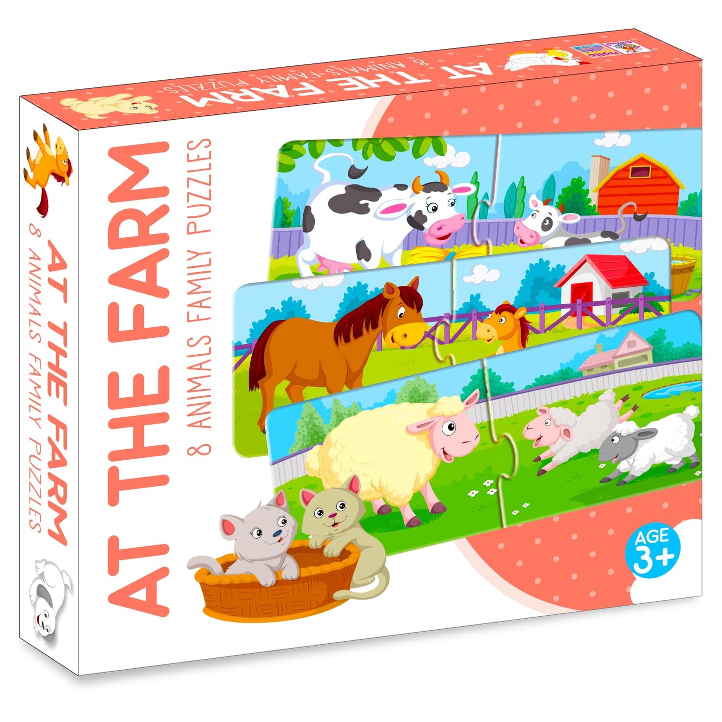 At The Farm & Animal Jigsaw Puzzle Box | Beginner Puzzle for Kids 3+
