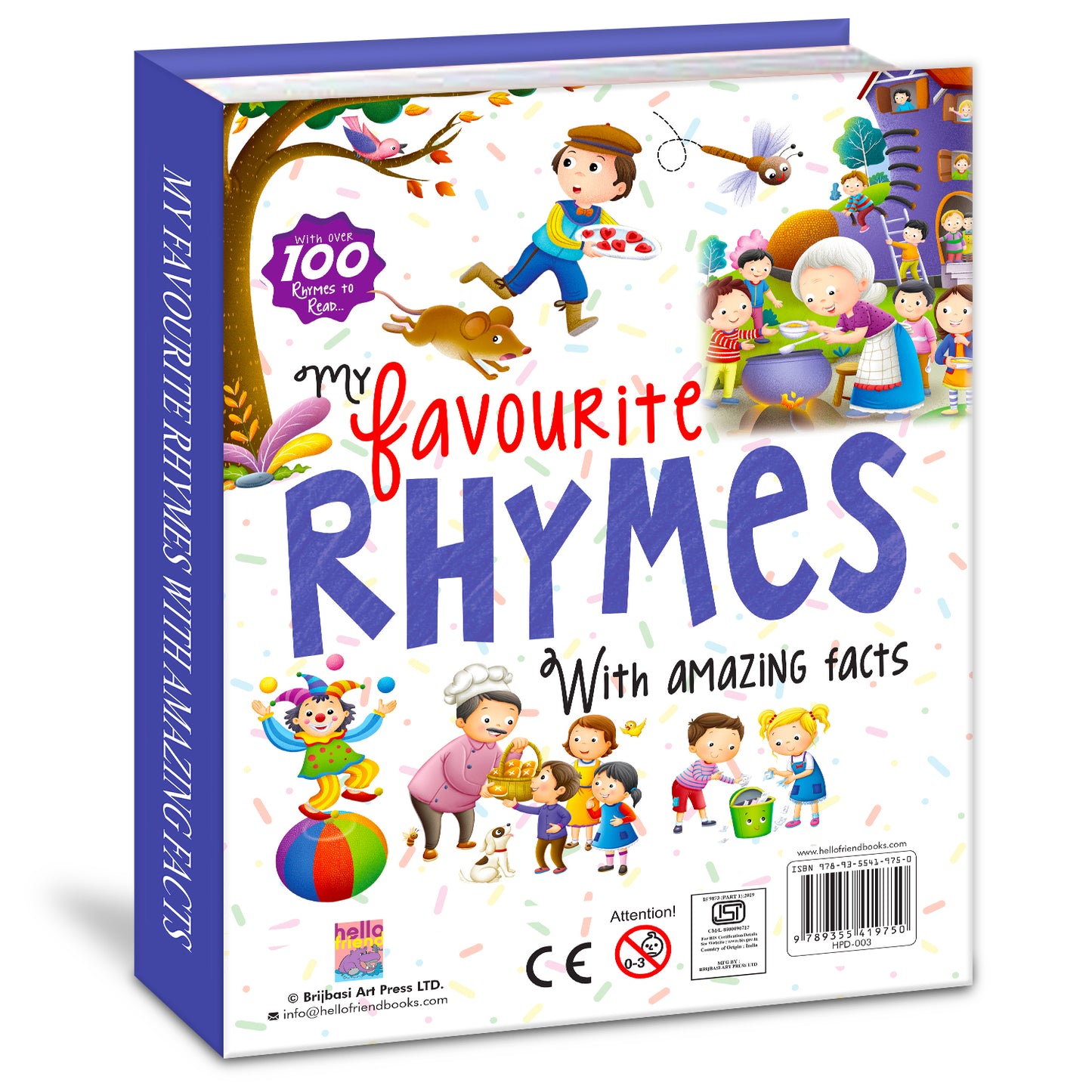 My Favourite Rhymes with Amazing Facts | Nursery Rhymes & Educational Facts Book for Kids | Hardcover
