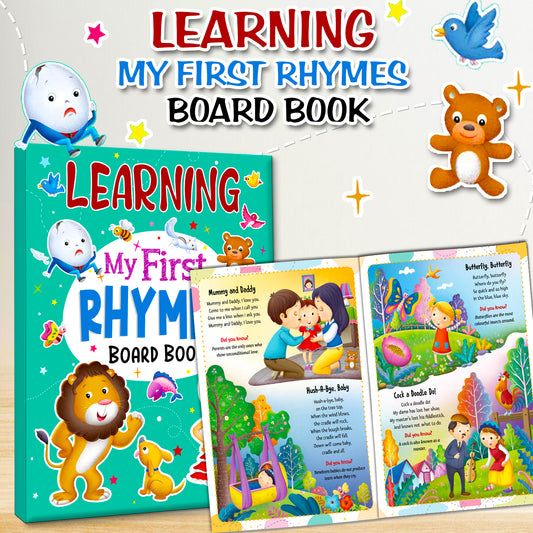 Learning My First Rhymes | Illustrated Board Book for Kids