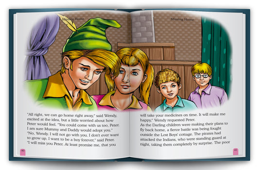 Peter Pan - Interior spread: Darling Family Reunites