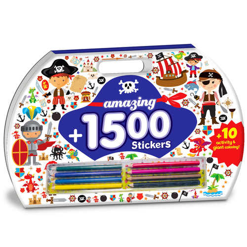Amazing 1500+ Stickers & Activity – Pirates | Mega Sticker Activity Book for Kids | Creative Play & Fun Learning