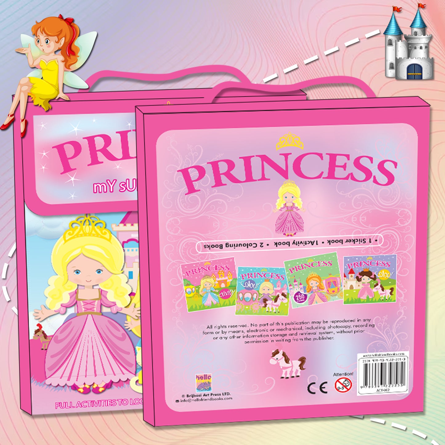 Princess – My Suitcase Activity | Princess Coloring & Activity Suitcase for Kids | Creative Learning Fun Set