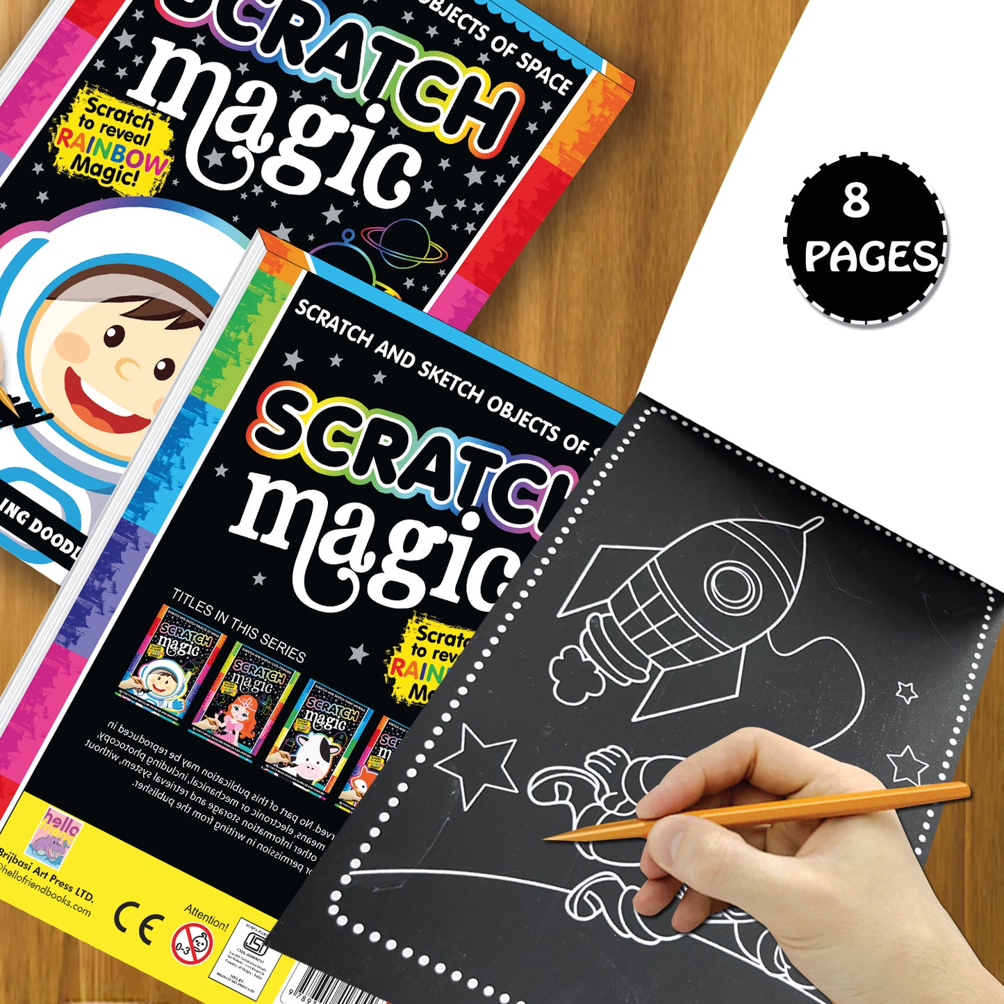 Scratch Magic – Objects of Space | Scratch & Reveal Activity Book for Kids | Space Scratch Art & Creative Fun