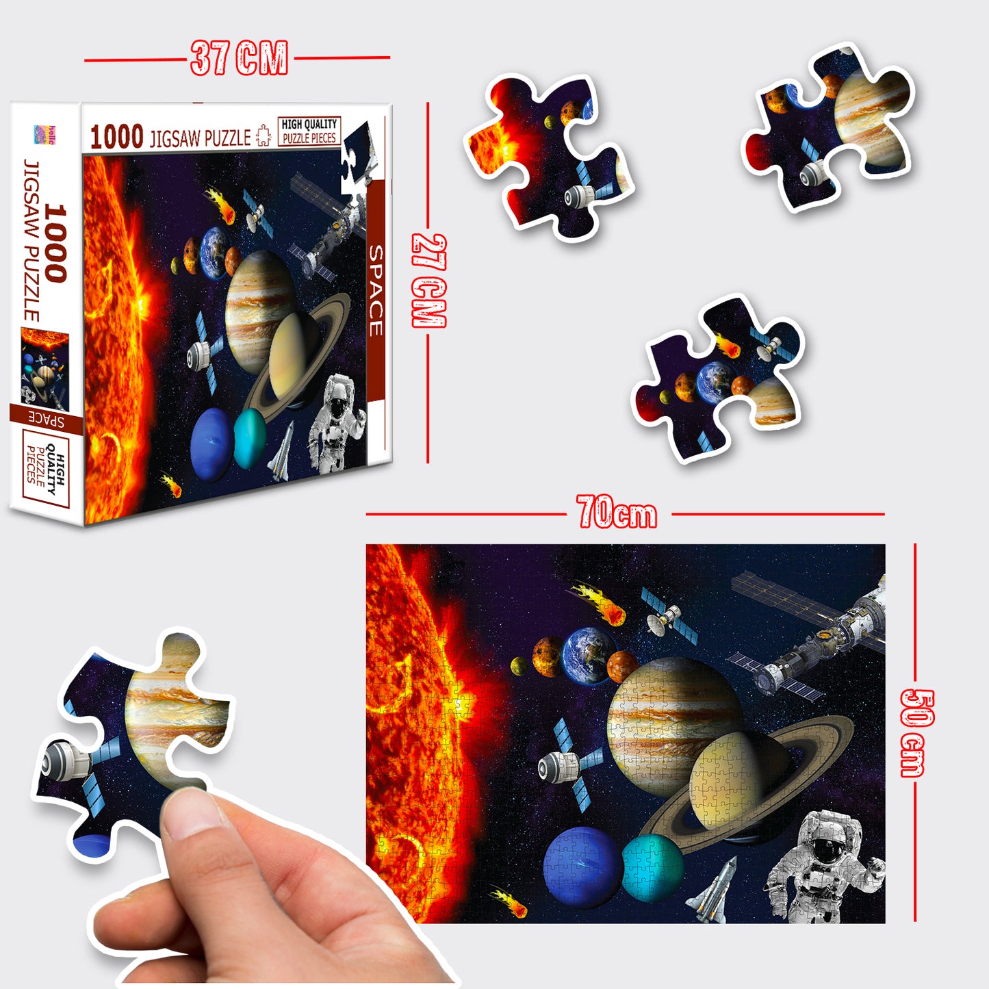 Space Adventure Jigsaw Puzzle - Box dimensions