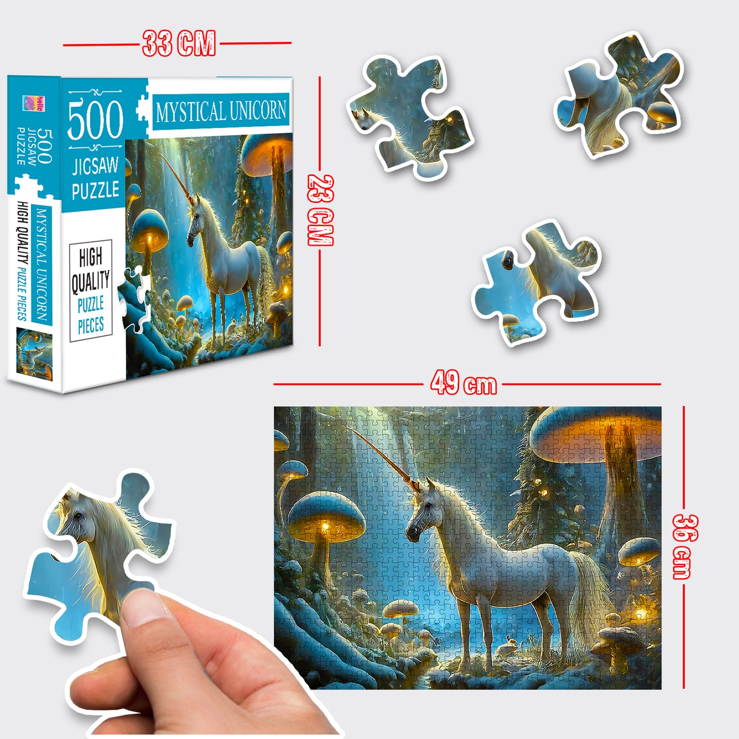 Mystical Unicorn Jigsaw Puzzle - Completed Puzzle View