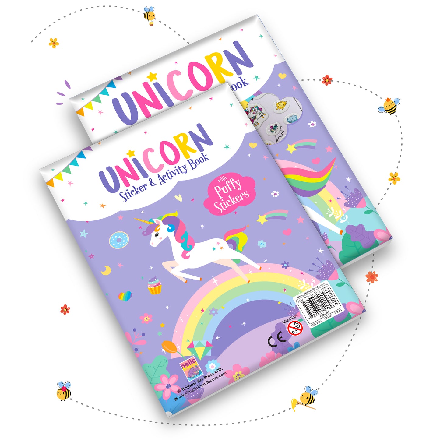 Unicorn Stickers & Activity Book – Puffy Stickers | Fun Sticker Activity Book for Kids | Creative Play