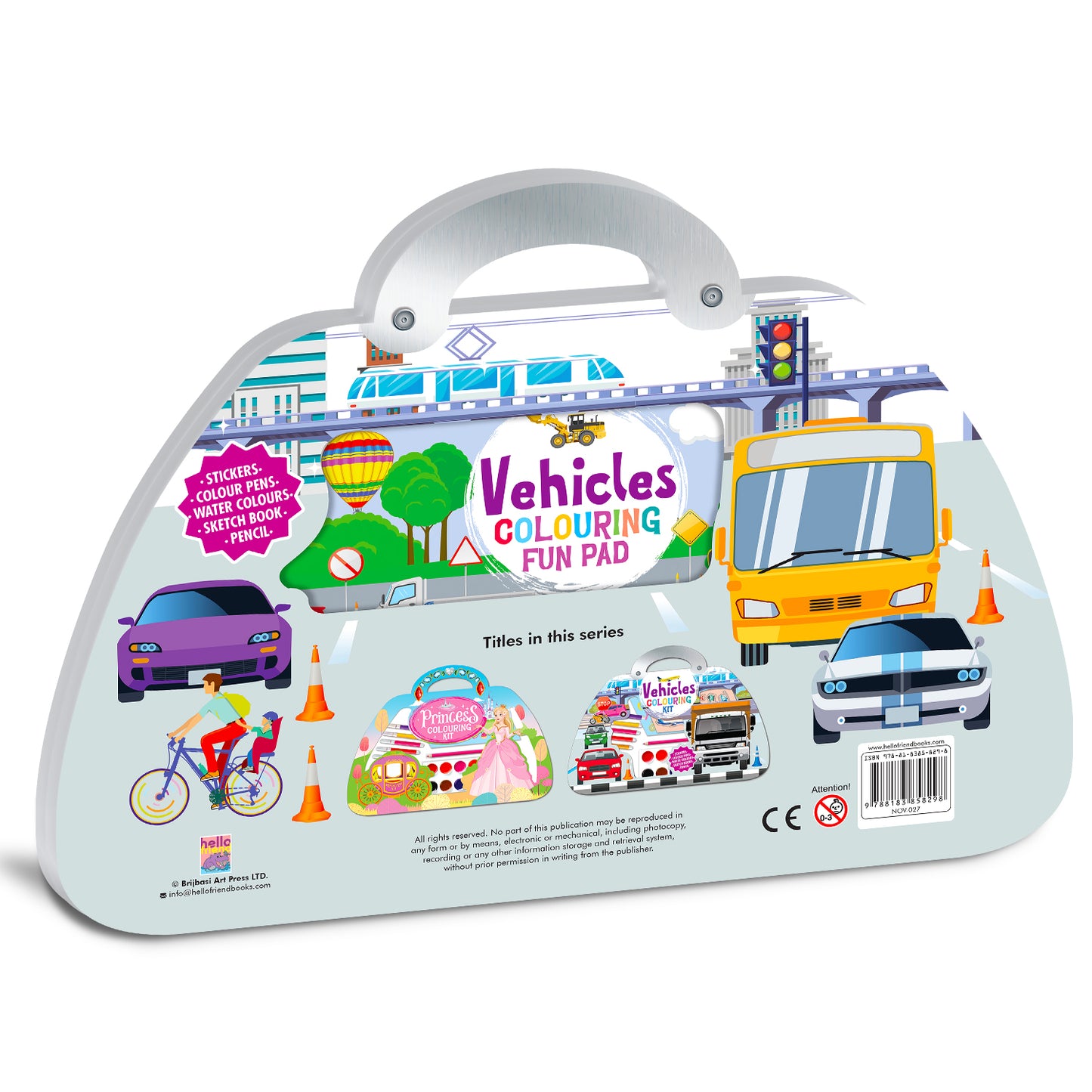 Vehicle Colouring Kit | Vehicle Coloring & Creative Activity Kit for Kids | Fun Transport Art & Learning Kit