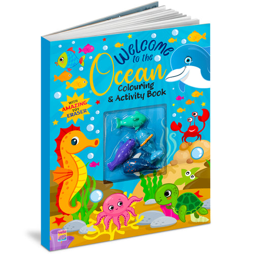 Welcome to the Ocean - Front Cover with toy sea animal erasers