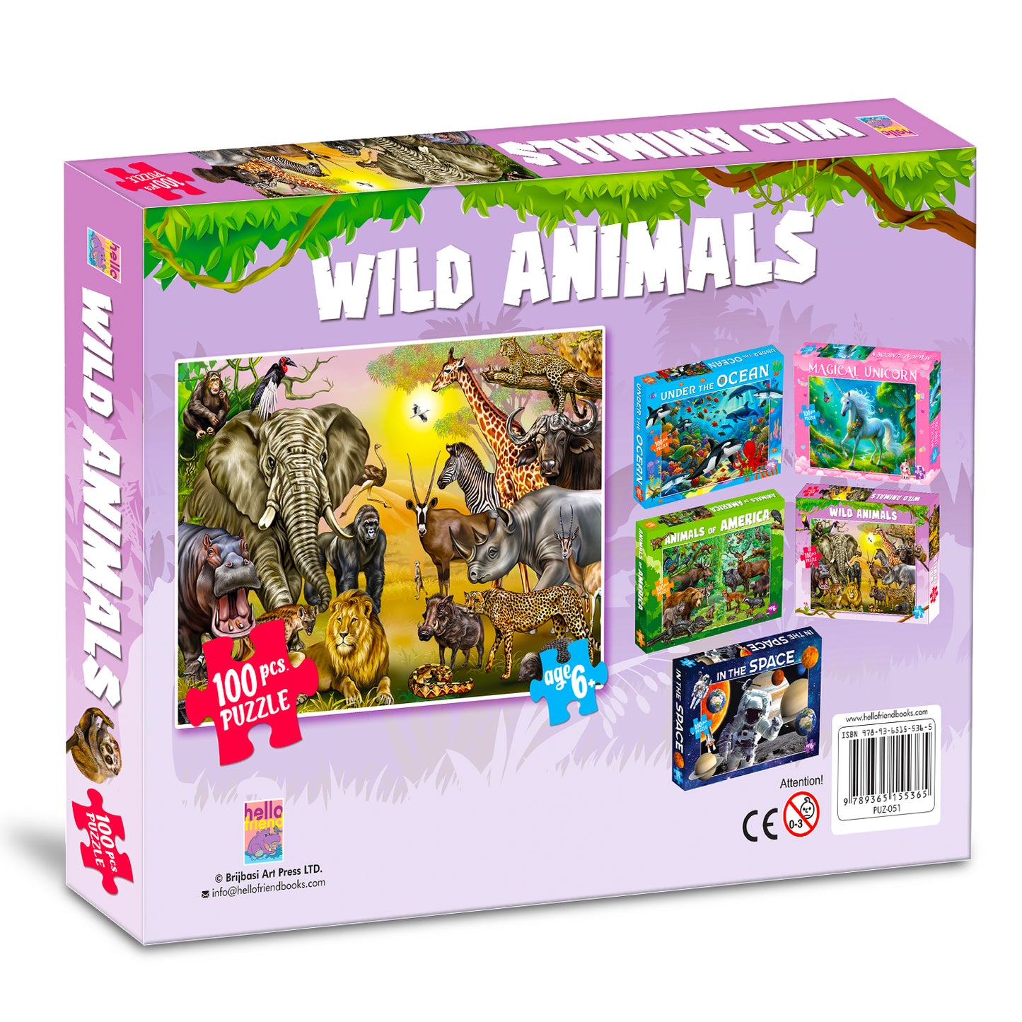 Wild Animals Jigsaw Puzzle | 100 Piece Puzzle Game for Kids