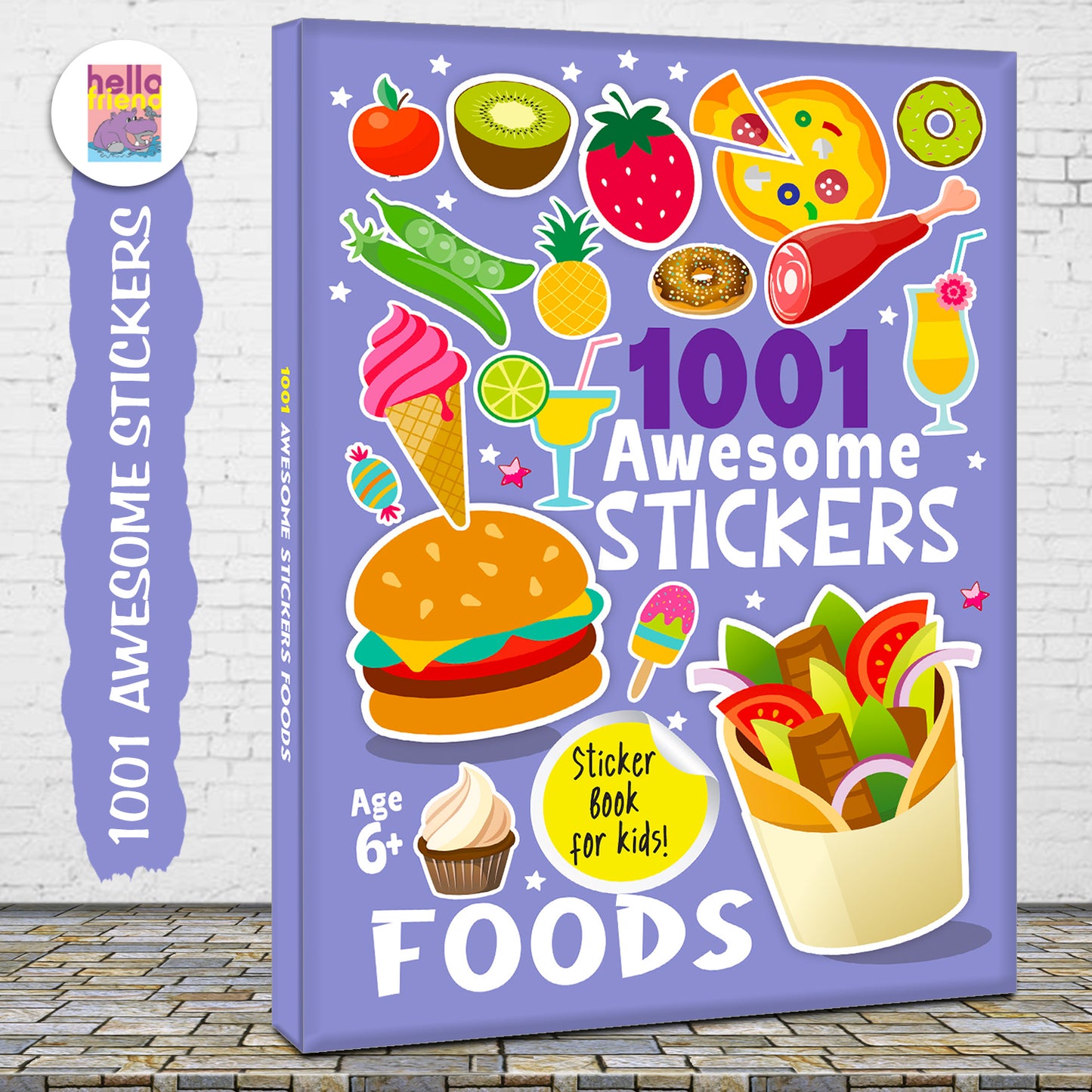 1001 Awesome Stickers – Foods | Fun Sticker Activity Book for Kids